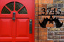 Halloween Bat Address Sign - Custom Metal For Fall Front Door DéCor