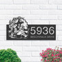 Spooky Personalized Halloween Metal Address Sign With Witch & Black Cat - Outdoor Yard & Garden DéCor