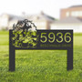 Spooky Personalized Halloween Metal Address Sign With Witch & Black Cat - Outdoor Yard & Garden DéCor