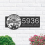 Halloween-Themed Personalized Metal Address Sign For Outdoor Decor