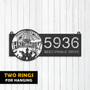 Halloween-Themed Personalized Metal Address Sign For Outdoor Decor