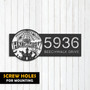 Halloween-Themed Personalized Metal Address Sign For Outdoor Decor