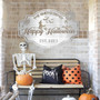 Custom Halloween Outdoor Metal Sign For Family - Personalized Last Name Decor