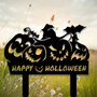 Spooky Halloween Outdoor Pumpkin Metal Yard Sign For Garden Decor