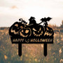 Spooky Halloween Outdoor Pumpkin Metal Yard Sign For Garden Decor