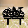 Spooky Halloween Outdoor Pumpkin Metal Yard Sign For Garden Decor
