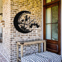 Personalized Witch And Bat Moon Halloween Metal Sign For Entryway DéCor - Thoughtful Halloween Gift