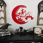 Personalized Witch And Bat Moon Halloween Metal Sign For Entryway DéCor - Thoughtful Halloween Gift