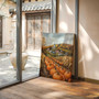 Heartfelt Pumpkin Patch Canvas Art For Living Room - Rustic Autumn Scene With Church & Cornfield, Seasonal Harvest Decor