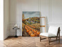 Heartfelt Pumpkin Patch Canvas Art For Living Room - Rustic Autumn Scene With Church & Cornfield, Seasonal Harvest Decor