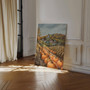 Heartfelt Pumpkin Patch Canvas Art For Living Room - Rustic Autumn Scene With Church & Cornfield, Seasonal Harvest Decor