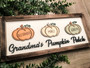 Touching Pumpkin Patch Wood Sign For Mom & Grandma - Personalized Family Kitchen Decor