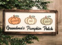 Touching Pumpkin Patch Wood Sign For Mom & Grandma - Personalized Family Kitchen Decor