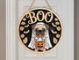Funny Ghost Dog Wooden Sign - Pug Halloween DéCor For Porch And Pet Lovers