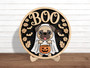 Funny Ghost Dog Wooden Sign - Pug Halloween DéCor For Porch And Pet Lovers