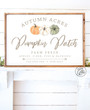 Personalized Pumpkin Patch Canvas For Her - Neutral Fall Farmhouse Wall Art