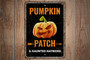 Charming Pumpkin Patch Metal Sign For Rustic Halloween Decor - Vintage Style For Indoor Or Outdoor Use