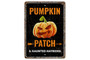 Charming Pumpkin Patch Metal Sign For Rustic Halloween Decor - Vintage Style For Indoor Or Outdoor Use
