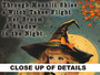 Primitive Halloween Metal Sign Outdoor Rustic Decor Moonlit Witch Design For Porch Or Front Door