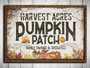 Rustic Pumpkin Patch Metal Sign - Farmhouse Fall Wall Art For Autumn Decor, Perfect For Living Room Or Kitchen