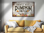 Rustic Pumpkin Patch Metal Sign - Farmhouse Fall Wall Art For Autumn Decor, Perfect For Living Room Or Kitchen