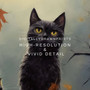 Spooky Black Cat Canvas For Halloween Nursery Decor - Fall Wall Art Print