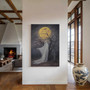 Personalized Spooky Halloween Canvas With Full Moon Graveyard Design - Eerie Wall Art For Living Room Decor