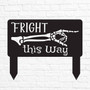 Personalized Halloween Skeleton Hand Metal Sign - Spooky Outdoor DéCor For Halloween Lawn