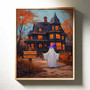 Cute Spooky Witch Canvas - Halloween Witches Wall DéCor For Autumn Lovers