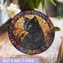 Unique Stained Glass Black Cat Suncatcher For Halloween DéCor - Perfect For Cat Lovers And Halloween Enthusiasts