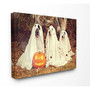 Vintage ghost dog canvas art, spooky Halloween wall decor in 16x20, vintage style, ideal for living room seasonal display