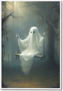 Funny Ghost Swing Canvas - Vintage Gothic Halloween DéCor For Living Room