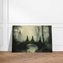 Vintage Halloween Witches Sepia Canvas - Spooky Dark Gothic Art For Halloween DéCor