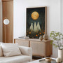 Moon Halloween Canvas Art - Whimsical Ghosts Under Full Moon - Cottagecore Fall Aesthetic For Spooky Wall DéCor