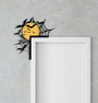 Spooky Moon Halloween Door Corner Metal Sign - Haunted Bedroom Decor