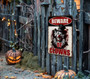 Beware Halloween Clown Decorations - Creepy Circus Yard Warning Metal Sign For Outdoor Scary Decor