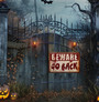 Beware Halloween Metal Sign For Indoor Horror Room Decor - Spooky Theme For Home, Bedroom, Outdoor Parties