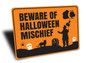 Beware Halloween Metal Sign For Spooky Decor - Scary Aluminum Wall Art For Indoor And Outdoor Halloween Celebration