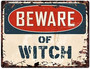 Rustic Beware Halloween Metal Sign - Chic Wall Decor For Homes, Shops, And Bars