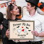 Halloween Gothic Decor With Forever My Boo Wood Sign For Couples - Custom Names