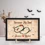 Personalized Forever My Boo Ghost Couple Wood Sign For Gothic Halloween Decor And Couples