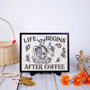 Custom Skeleton Coffee Wood Sign For Halloween - Funny Kitchen Decor For Coffee Lovers
