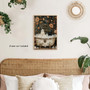 Vintage Ghost Halloween Canvas Poster For Spooky Apartment Aesthetic - Black Cat And Ghost Bathtub Art For Dorm Living Room