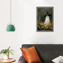 Ghost Halloween Canvas Decor - Cute Vintage Ghost With Witch Hat Poster, Spooky Wildflower Field Art For Gothic Dark Academia Wall