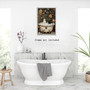 Spooky Ghost & Black Cat Canvas For Dark Academia Bathroom - Gothic Halloween Aesthetic