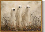 Spooky Ghost Halloween Canvas In Wildflower Meadow - Vintage Fall Wall Art For Living Room And Bedroom Decor