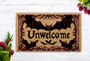 Gothic Bat Doormat – Spooky Dark Welcome Mat for Halloween Decor