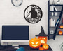 Witchy Gothic Welcome Metal Sign For Halloween Porch Or Front Door Decor - Indoor Outdoor Art