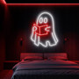Halloween Ghosts Reading Neon Sign – Spooky Library Wall Decor for Book Lovers