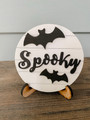 Halloween Mini Round Wood Signs – Rustic Farmhouse Decor for Spooky Season